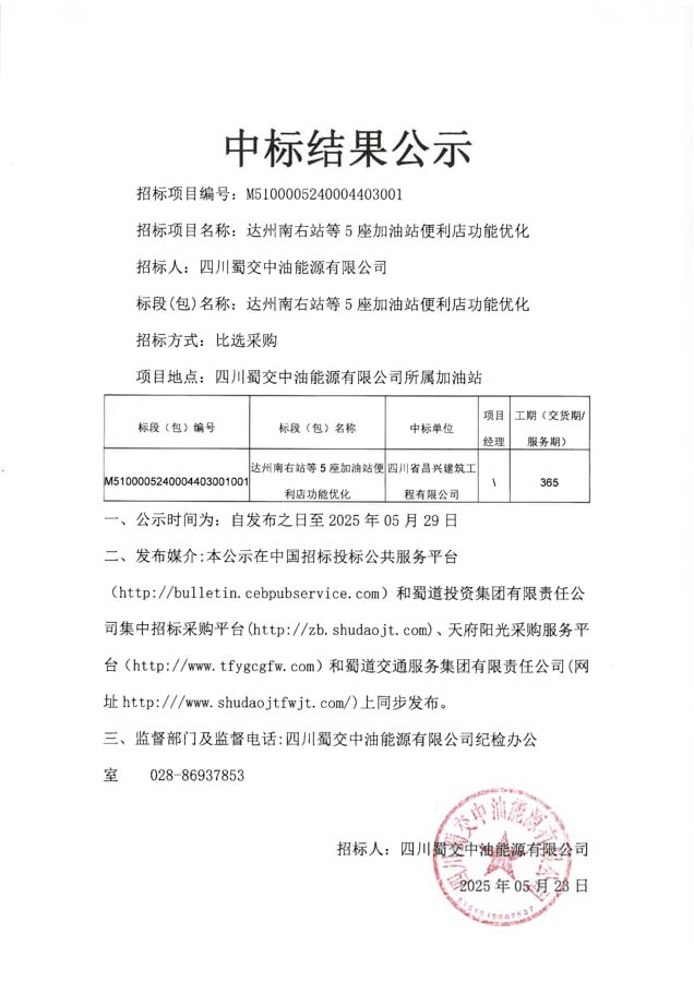 四川蜀交中油能源有限公司达州南右站等5座加油站便利店功能优化项目中标结果公示_1.JPG